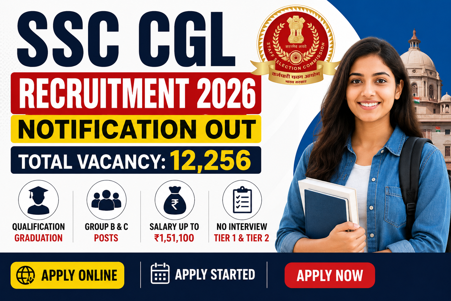 SSC CGL Recruitment 2026 Notification