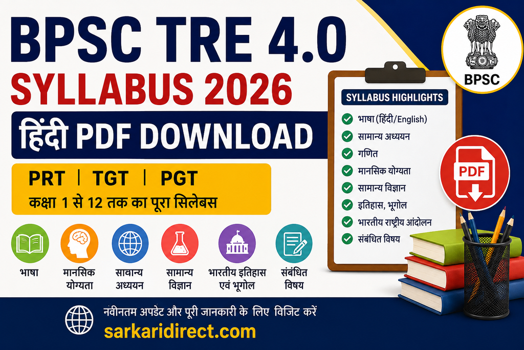 BPSC TRE 4.0 Syllabus 2026 Hindi PDF Download